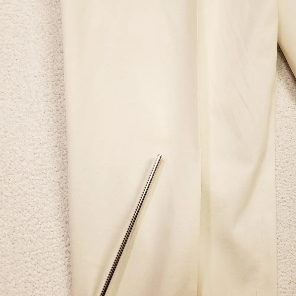 Vintage Banana Republic Chinos Mens 33L Cream Pleated Cuffed Trousers Italy Made